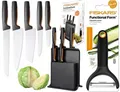 Produktbild: FISKARS MESSERBLOCK 5 KÜCHENMESSER + SPARSCHÄLER / GEMÜSESCHÄLER, MESSER SCHÄLER