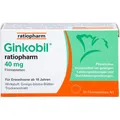 Produktbild: Ginkobil ratiopharm 40mg mit Ginkgo biloba 30 St