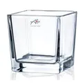 Produktbild: Teelichthalter Windlicht CUBE H. 10cm 10x10cm Glas transparent eckig Sandra Rich