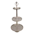 Produktbild: Etagere Servierständer 41x41x89cm Aluminium vernickelt silber 3 Etagen