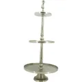 Produktbild: Etagere BRUSH 3 Etagen Aluminium Nickel gebürstet ø41x89cm