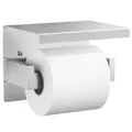 Produktbild: Auxmir Toilettenpapierhalter ohne Bohren, Selbstklebend Klopapierhalter mit 2 Montagemethoden, Edelstahl Klorollenhalter mit Ablage, WC Papier Halterung Wandmontage für Küche Badzimmer, Silber