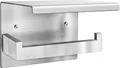 Produktbild: Auxmir Toilettenpapierhalter Edelstahl Ablage Selbstklebend Wandmontage Silber