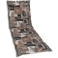 Produktbild: Liegenauflage, Schwarz, Beige, Textil, Federn, Füllung: Schaumstoff, Vlies, 60x7x190 cm, Oeko-Tex® Standard 100, pflegeleicht, hochwertige Qualität, langlebig, für den Außenbereich geeignet, mittels Bändern zu befestigen, Gurtband befestigen, Outdoor-Kissen, Liegenauflagen