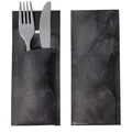 Produktbild: Bestecktaschen mit Servietten viele Farben und Dekore für Privat und Gastronomie