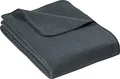 Produktbild: Erwin Müller Wohndecke Brescia Uni dunkelgrau Größe 150x200 cm - schmuseweicher Flor, mollig warm und temperaturausgleichend