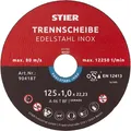 Produktbild: Stier Trennscheibe Edelstahl 125 x 1,0 x 22,23 mm, Form gerade (55585621)