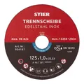 Produktbild: STIER Trennscheibe Edelstahl 125 x 1,0 x 22,23 mm, Form gerade, 25 Stück
