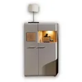 Produktbild: Livetastic Vitrine, Grau, Eiche, Kunststoff, 8 Fächer, 80x139x37 cm, Made in EU, Beimöbel erhältlich, stehend, Beleuchtung, Wohnzimmer, Wohnwände, Vitrinenschränke