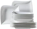 Produktbild: MÄSER Tafelservice Geschirr-Set La Musica (12-tlg), 6 Personen, Porzellan, Teller Set, weiß, Made in Germany, 12 Teile, für 6 Personen