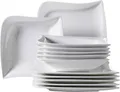 Produktbild: Verso Tafelservice Porzellan Weiß 576001 12teilig