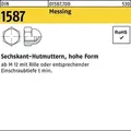 Produktbild: Sechskanthutmutter DIN 1587 M16 Messing 25 Stück