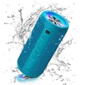 Produktbild: Ortizan Bluetooth Lautsprecher mit Licht, Musikbox Tragbarer Bluetooth Box mit IPX7 wasserdicht, Dualen Bass-Treibern, 30h Akku, Freisprechfunktion für Phone, Draußen
