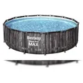 Produktbild: Bestway Pro MAX Stahlrahmenpool, Ø 427 x 107 cm, mit Filterpumpe, Sicherheitsleiter und Abdeckplane, 13,030 L