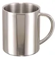 Produktbild: TESTRUT Kaffeebecher, SS18/8, Doppelwandig, 280ml, Silber, Wiederverwendbar, Zuhause, 2.8E+2 Milliliter, Tasse, Becher