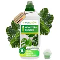 Produktbild: Purgrün® Monstera-Dünger 1 Liter – Schnelles Wachstum dank hohem Stickstoffgehalt – Spurennährstoffe für prächtige Blätter – Konzentrat für ca. 400 Liter Gießwasser – Premium-Flüssigdünger