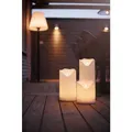 Produktbild: LED Stumpenkerze Outdoor 40 cm weiß flackernd Batterie Timer wasserdicht XXL