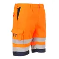 Produktbild: Portwest Warnschutz-Shorts aus Polyester-Baumwolle, Größe: L, Farbe: Orange/Marine, E043ONRL