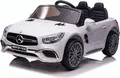 Produktbild: Kinder Elektroauto Mercedes Benz SL63 AMG weiss Zwei Motoren, LED, FB,UVM.
