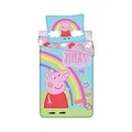 Produktbild: Peppa Pig Rainbow PEP016 Bettwäsche-Set für Einzelbett, Baumwolle (24BS125)