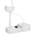 Produktbild: Outsunny Camping Waschbecken HDPE Hellgrau 83L x 50B x 103H cm