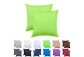 Produktbild: NatureMark Kissenbezüge Jersey Kissenbezüge, (2 Stück), Kissenhülle in vielen Größen und Farben (40 x 40 cm, Apfel grün)