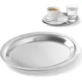 Produktbild: Ovales Kaffee-Serviertablett aus Stahl 20x14cm