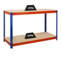Produktbild: PROREGAL® Werkbank Werkbank STRONG BEAST HxBxT 90x150x60cm Fachlast 500kg Blau-Orange