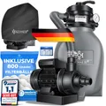 Produktbild: KESSER® Sandfilter Sandfilteranlage + 800g Filterbälle ersetzen 25kg Filtersand- Poolfilter 10 m³/h Filteranlage Filterkessel für Pool Schwimmbecken 4-Wege Ventil , einfache Steuerung