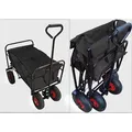 Produktbild: Faltbarer Bollerwagen mit Luftreifen, schwarz, Transportwagen