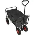 Produktbild: Faltbarer Bollerwagen mit Luftreifen, schwarz, Transportwagen - Dunkelgrau