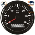 Produktbild: Drehzahlmesser Wasserdicht 0-3000RPM 85mm 9-32V mit Betriebsstundenzähler