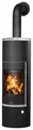 Produktbild: Justus | Kaminofen | Faro Aqua 2.0 | 8,5 kW | Stahl Schwarz, Top Speckstein