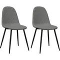 Produktbild: Esszimmerstühle 2 Stk. Hellgrau Samt Vidaxl
