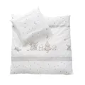 Produktbild: Roba Bettwäsche f. Wiege & Stubenwagen 80x80/35x40cm Sternenzauber grau-weiß TOP