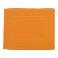 Produktbild: Julie Julsen Badvorleger 50 x 40 cm Premium Qualität 900 gm2 in aktuellen Farben und 4 Größen aus Baumwolle Badematte Badteppich Duschvorleger Design Doppel Rahmen Orange