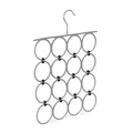 Produktbild: Relaxdays 5 x Schalhalter, Faltbarer Schalbügel für Tücher, 16 Ringe, platzsparender Organizer Kleiderschrank, Metall, grau