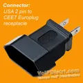 Produktbild: USA 2 pin to flat EURO Socket CEE7 Europlug receptacle for VoIP power supply