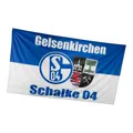 Produktbild: FC Schalke 04  150 x 250 cm ,dicker Stoff Fahne Flagge Gelsenkirchen Hissfahne