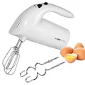 Produktbild: Clatronic elektrischer Handmixer | 250 Watt Motor | 5 Geschwindigkeitsstufen | Auswurftaste | robuste Edelstahlquirle und -knethaken | Spülmaschinengeeignet | HM 3014 weiß