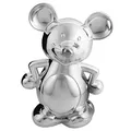 Produktbild: EDZARD Spardose Maus (H 19 cm) edel versilbert - Kinder Spardose als Mäuse Spielzeug, Kinder Sparschwein, Sparkasse, Sparbüchse für Junge Jungen & Mädchen - Taufgeschenk, Geldgeschenk für Kinder