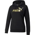 Produktbild: Puma Damen ESS+ Metallic Logo Hoodie FL schwarz