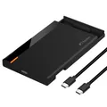 Produktbild: FANTEC PL-25U31 USB3.2 Gen2 SSD/Festplattengehäuse für 1x SATA 2,5 Zoll SATA SSD/HDD (max. 9,5mm Bauhöhe), Transferraten bis 10Gbit/s (SUPERSPEED+), USB-C, kein Werkzeug notwendig, Kunststoff, schwarz