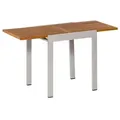 Produktbild: Merxx Balkontisch ausziehbar 65/130 x 65 cm - Aluminiumgestell Silber mit Akazienholz