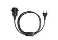 Produktbild: EAZY CASE Lampenfassung E27 Lampensockel mit Schalter und Kabel 5m, E27 Fassung Schalter Lampen Kabel Netzstecker Lampenaufhängung Schwarz
