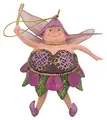 Produktbild: crafts & design Dicke Elfe, Fee, Deko Hänger, lila, grün, 15 cm