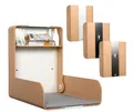Produktbild: KAWAmidi beech | timkid Wickeltisch | TÜV-geprüft | klappbarer & platzsparender Wandwickeltisch | inkl. grauer Wickelmatte | Ideal für den öffentlichen & privaten Bereich | Made in Germany