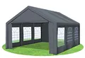 Produktbild: Stabilezelte Partyzelt 4x6 Classic Premium PVC 400 g/m² wasserdicht inkl. Seiten Festzelt Gartenzelt Grau
