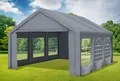 Produktbild: Partyzelt 4x6m Grau PVC Festzelt Pavillon wasserdicht Profi-Qualität Classic
