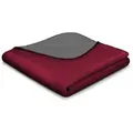 Produktbild: Biederlack Wohndecke Melange Doubleface 150x200 cm | dunkelrot-anthrazit - rot;grau
